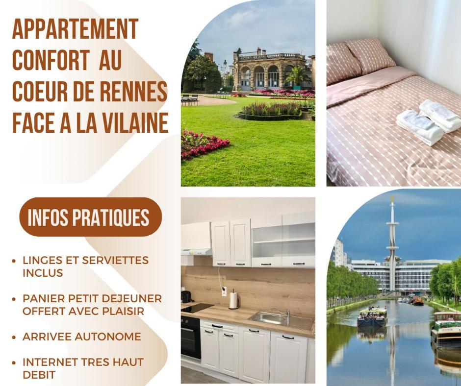 Charmant Cocon Au Coeur De Rennes Calme Et Lumineux Exteriör bild